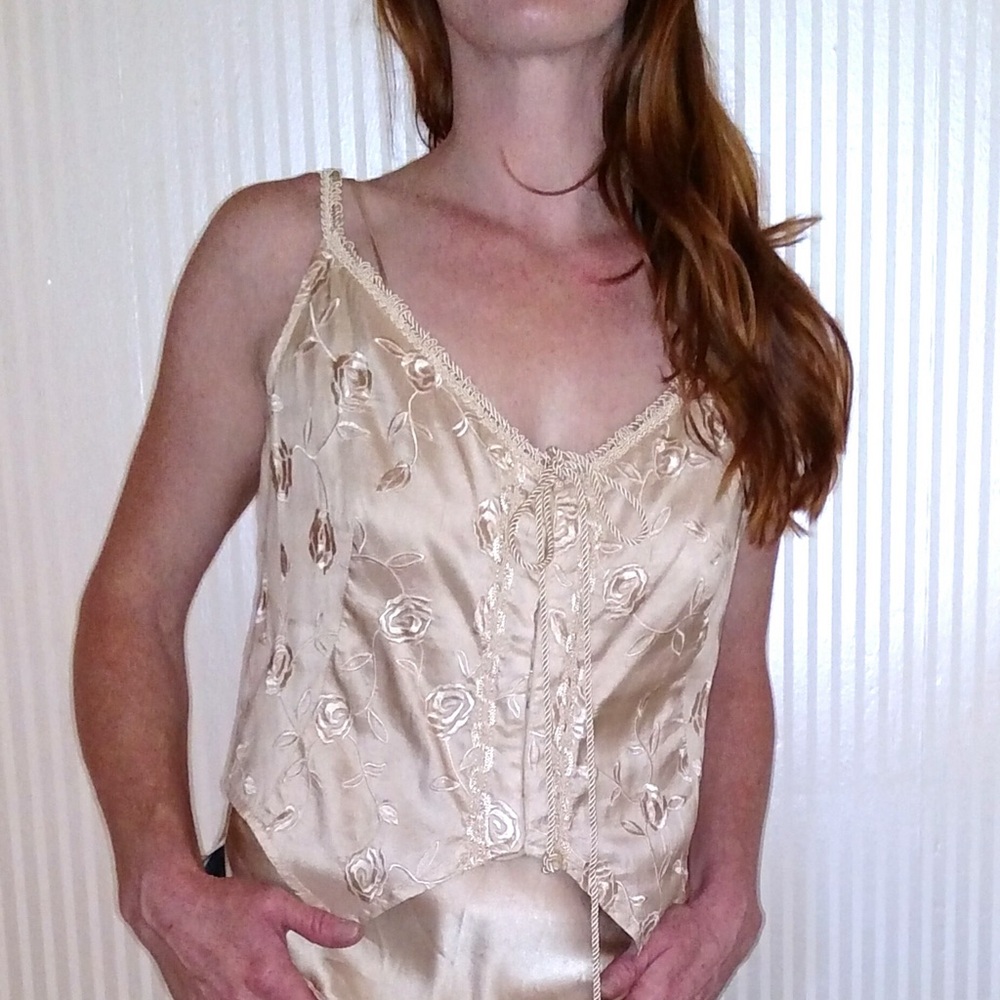 Martin McCrea Embroidered Silk Cami/Vest